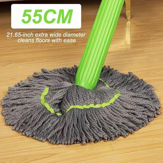 360° Self-Twisting Magic Spin Mop with Microfiber Cleaning Head
