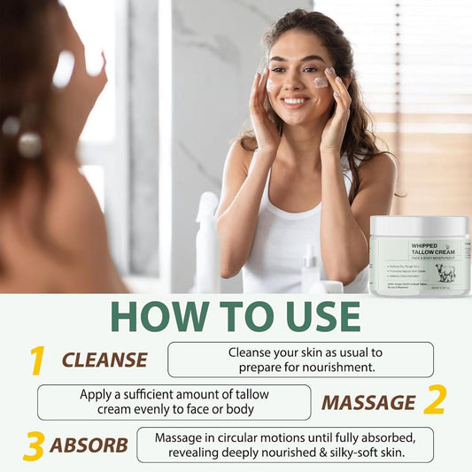 Whipped Tallow Cream with Frankincense – Natural Nourishing Skincare (100ml)