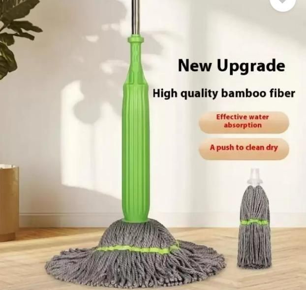 360° Self-Twisting Magic Spin Mop with Microfiber Cleaning Head
