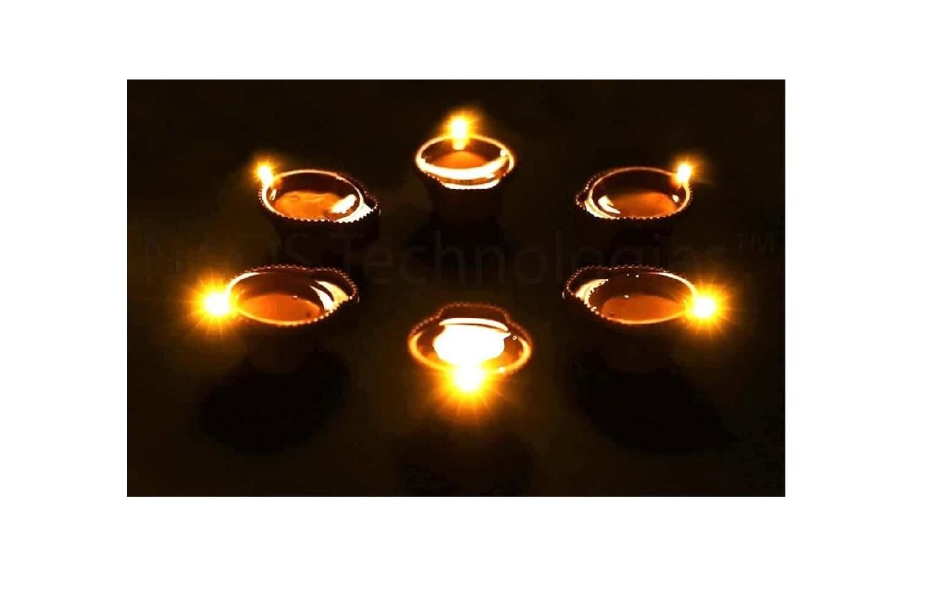 Water-Sensor LED Diyas – Auto-Glow Decorative Lamps (Pack of 6/12/18/24)